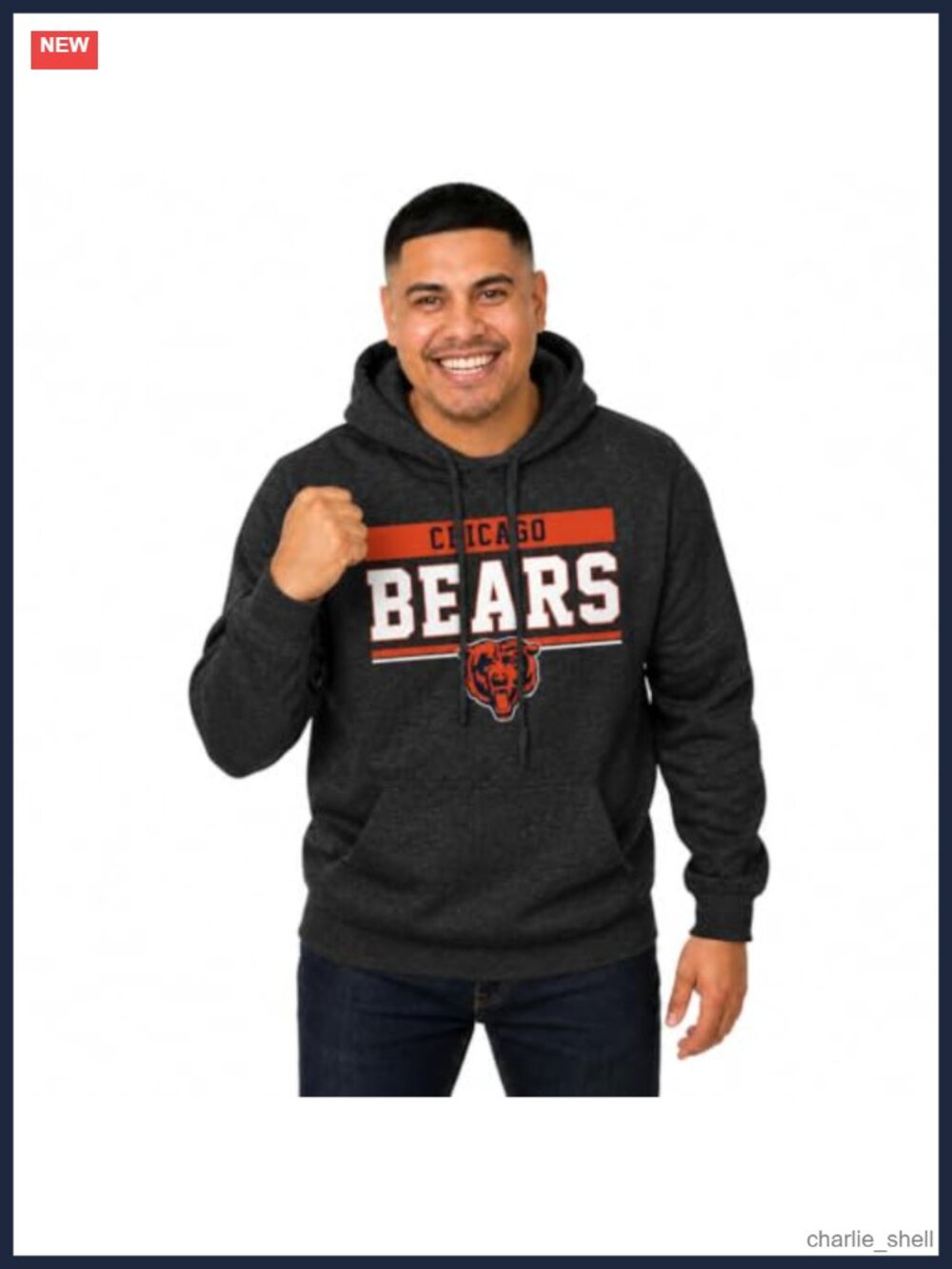 NFL Chicago Bears Fleece Hoodie Pullover Kangaroo Pocket Unisex